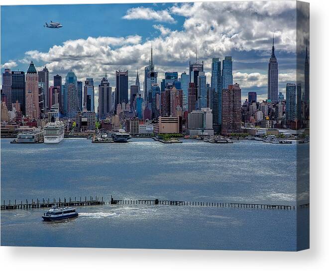 Space Shutle Enterprise Canvas Print featuring the photograph Taking a Free Ride by Susan Candelario