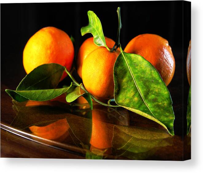 Tangerines Canvas Print featuring the photograph Tangerines by Robert Och