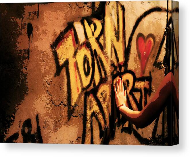 Berlin Canvas Print featuring the photograph Tear This Wall Down by Susan Vineyard