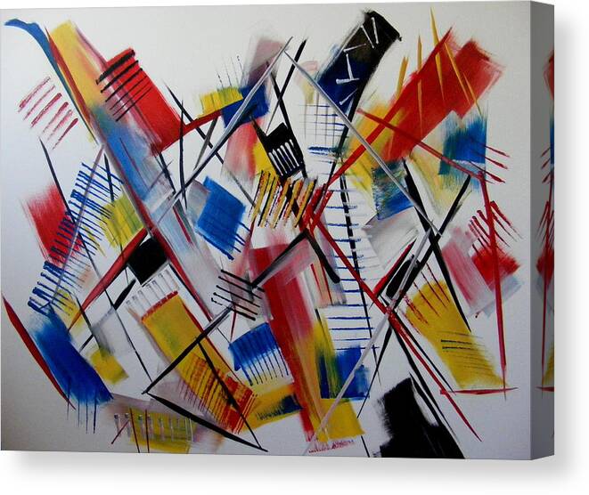 Abstract Canvas Print featuring the painting The Architect's Tuesday by Peter Bethanis