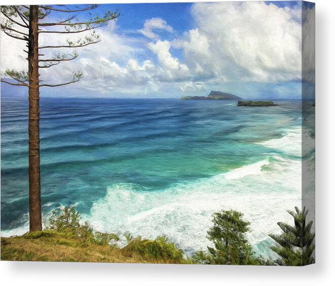 South Pacific Canvas Print featuring the painting The Big Empty by Dominic Piperata