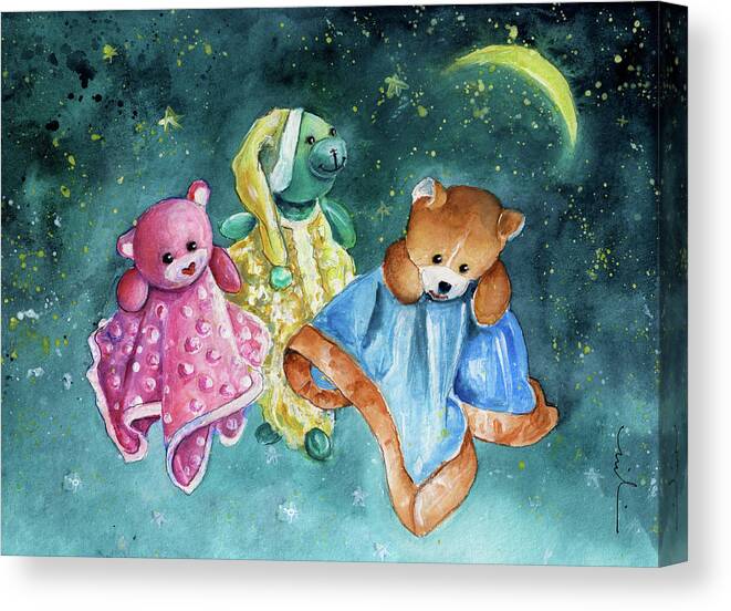 Truffle Mcfurry Canvas Print featuring the painting The Doo Doo Bears by Miki De Goodaboom