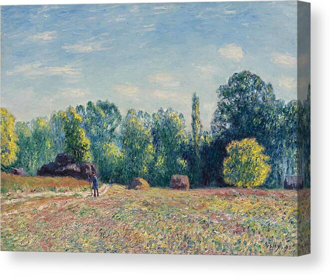 Alfred Sisley Canvas Print featuring the painting The Edge of the Forest 2 by Alfred Sisley