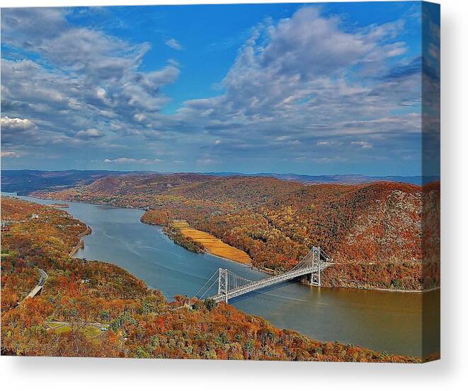 Hudson Valley Landscapes Canvas Print featuring the photograph The Hudson River Valley by Thomas McGuire
