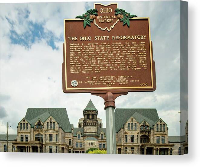 America Canvas Print featuring the photograph The Ohio State Reformatory - Mansfield Ohio by Gregory Ballos