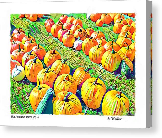 Pumpkin Canvas Print featuring the photograph The Pumpkin Patch by Art MacKay