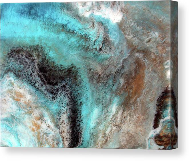 Ocean Canvas Print featuring the painting The Reef by Tamara Nelson
