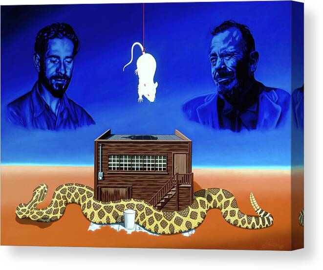  Canvas Print featuring the painting The Snake by Paxton Mobley