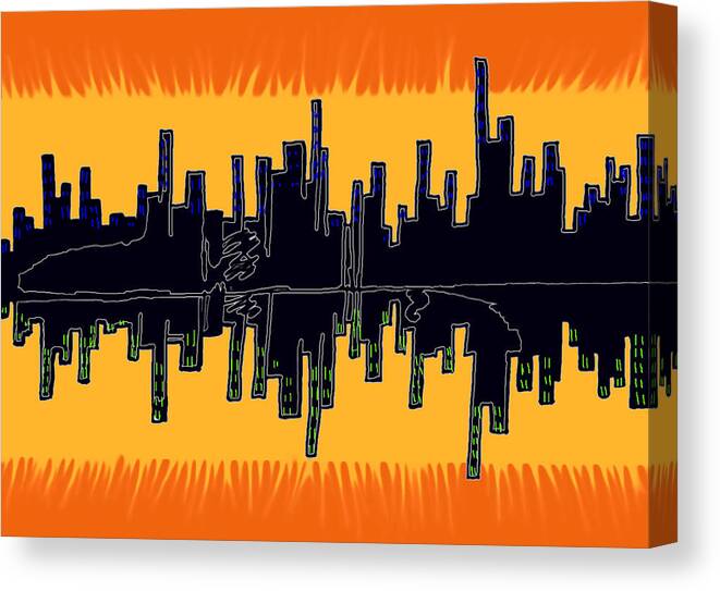 Se-metric Canvas Print featuring the digital art The snowman by Christopher Rowlands