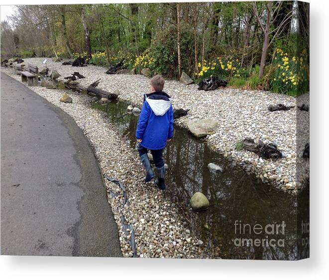 Stepping Stones Canvas Print featuring the photograph The Stepping Stones 2 by Joan-Violet Stretch