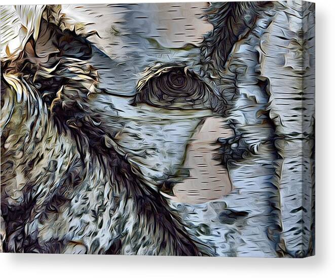 Tree Canvas Print featuring the photograph The Watcher In The Wood by Mark Fuller