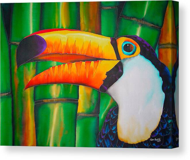 Toco Toucan Canvas Print featuring the painting Toco Toucan by Daniel Jean-Baptiste