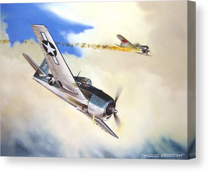 Military Canvas Print featuring the painting Victory For Vraciu by Marc Stewart