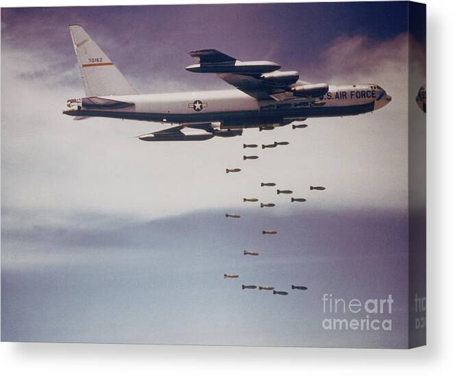 Science Canvas Print featuring the photograph Vietnam War, B-52 Stratofortress by Science Source