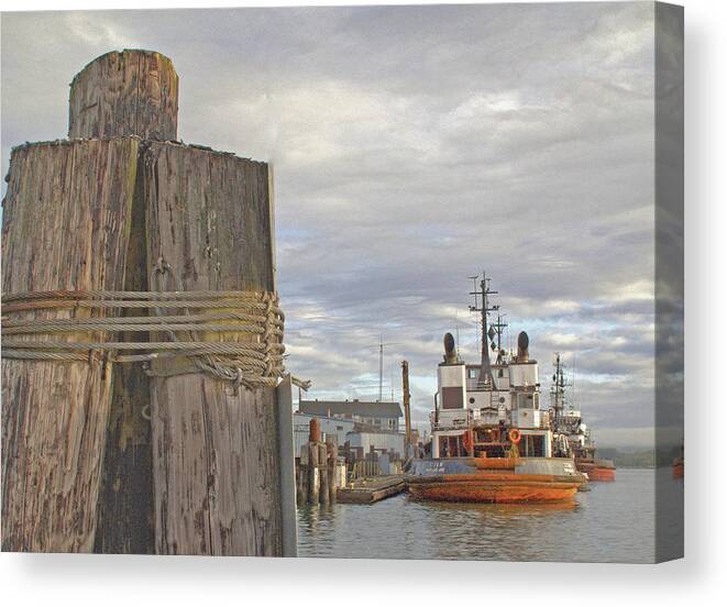 Boat Canvas Print featuring the photograph View from the Pilings by Suzy Piatt