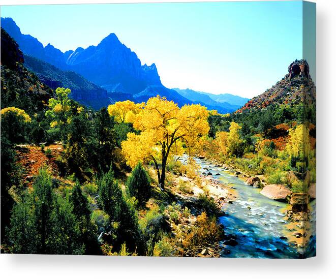 Utah Canvas Print featuring the photograph Virgin River by Frank Houck