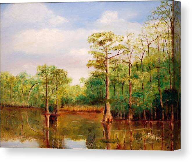 Waccamaw Canvas Print featuring the painting Waccamaw Breeze III by Phil Burton