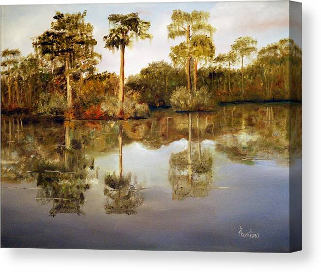 Waccamaw Canvas Print featuring the painting Waccamaw River by Phil Burton