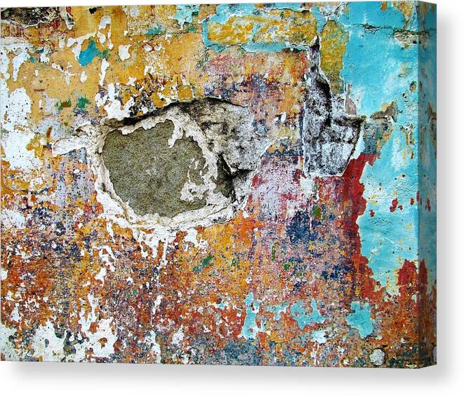 Texture Canvas Print featuring the photograph Wall Abstract 196 by Maria Huntley