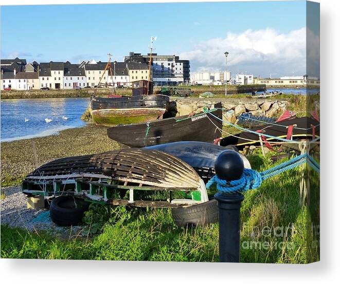 Salthill Promenade Canvas Print featuring the photograph Washed Ashore by Rosanne Licciardi