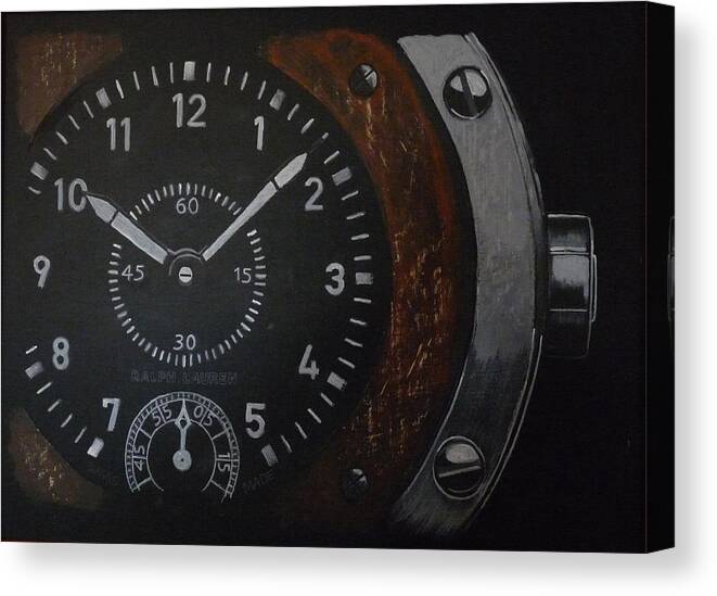 Watch Canvas Print featuring the painting Watch by Richard Le Page