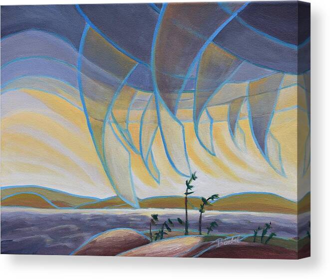 Barbel Smith Canvas Print featuring the painting Wind and Rain by Barbel Smith