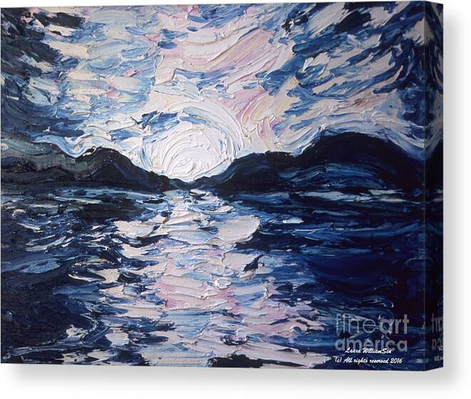Seascapes Canvas Print featuring the painting Winter Ocean by Laara WilliamSen
