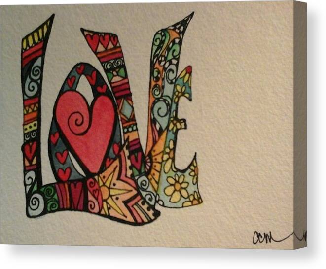 Love Canvas Print featuring the painting Your big heart by Claudia Cole Meek