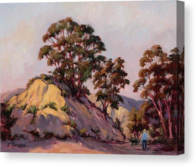 Eucalyptus Canvas Print featuring the painting Ridge Eucalyptus #1 by Jane Thorpe