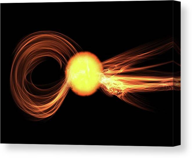 Concepts & Topics Canvas Print featuring the digital art Solar Flare, Artwork #1 by Victor Habbick Visions