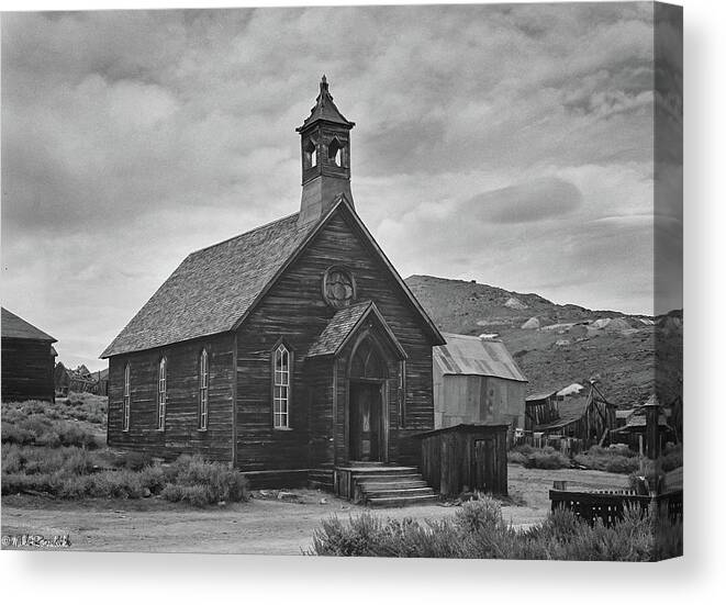 Bodie Canvas Print featuring the photograph Bodie Church #3 by Mike Ronnebeck