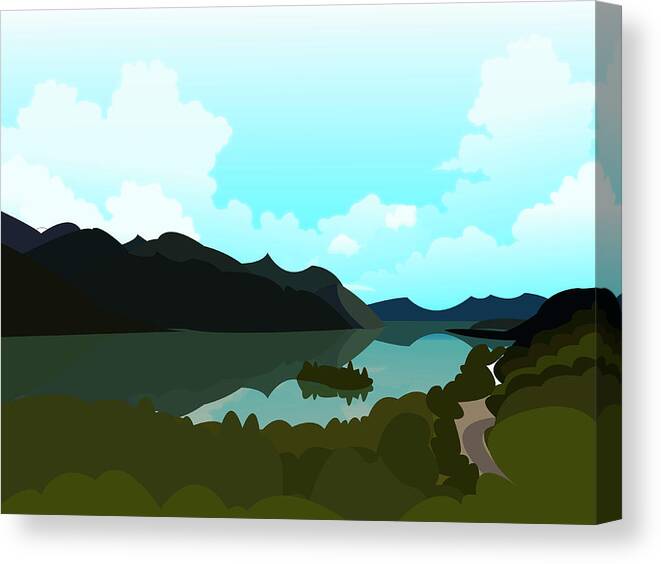 Chinese Culture Canvas Print featuring the digital art China Scenics #7 by Best View Stock