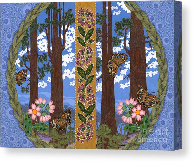 Native American Canvas Print featuring the painting A Forest Heals by Chholing Taha