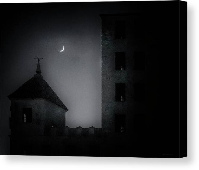 Photography By Denise Dube Canvas Print featuring the photograph A Peak Through The Dark by Denise Dube