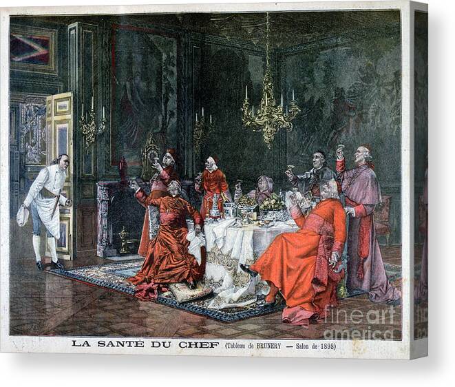 Engraving Canvas Print featuring the drawing An Eminent Gathering, 1898. Artist F by Print Collector