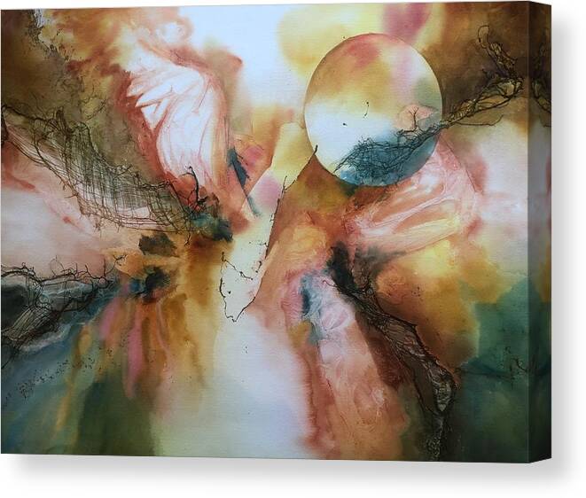 Tara Moorman Abstracts Canvas Print featuring the painting Angel Wings by Tara Moorman