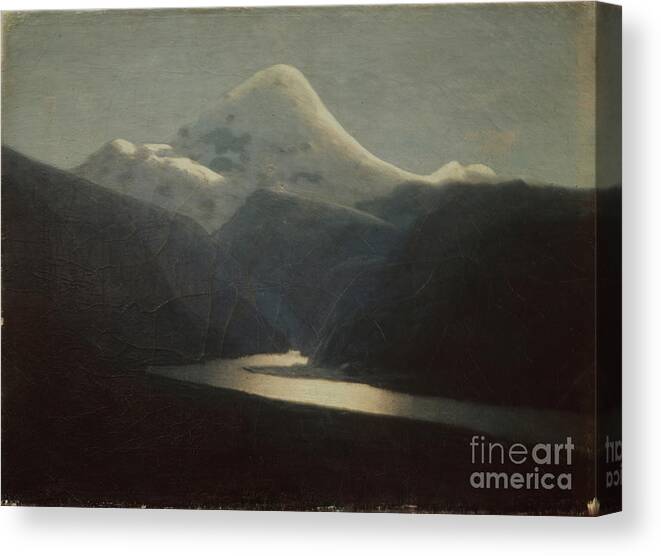 Oil Painting Canvas Print featuring the drawing At The Mount Elbrus, 1870s. Found by Heritage Images