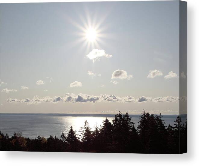 Clouds Canvas Print featuring the mixed media Atlantic Skies I by Willow Way Studios, Inc.