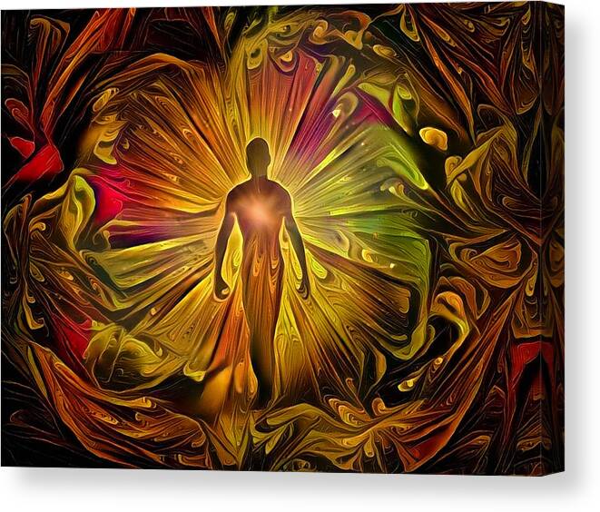 3d Rendering Canvas Print featuring the digital art Aura or soul by Bruce Rolff