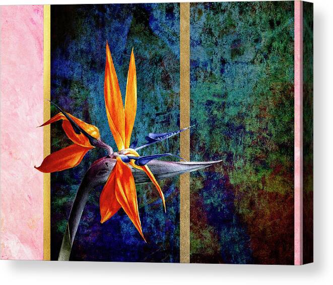 Abstract Canvas Print featuring the digital art Bird of Paradise by Sandra Selle Rodriguez