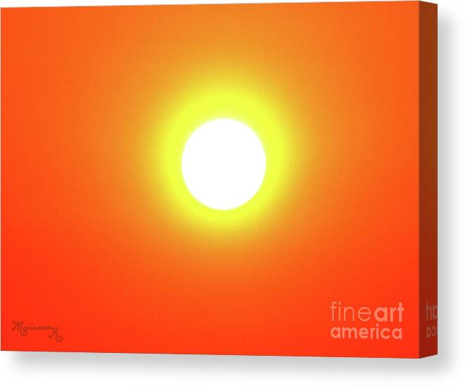 Summertime Canvas Print featuring the photograph Blazing Sun by Mariarosa Rockefeller