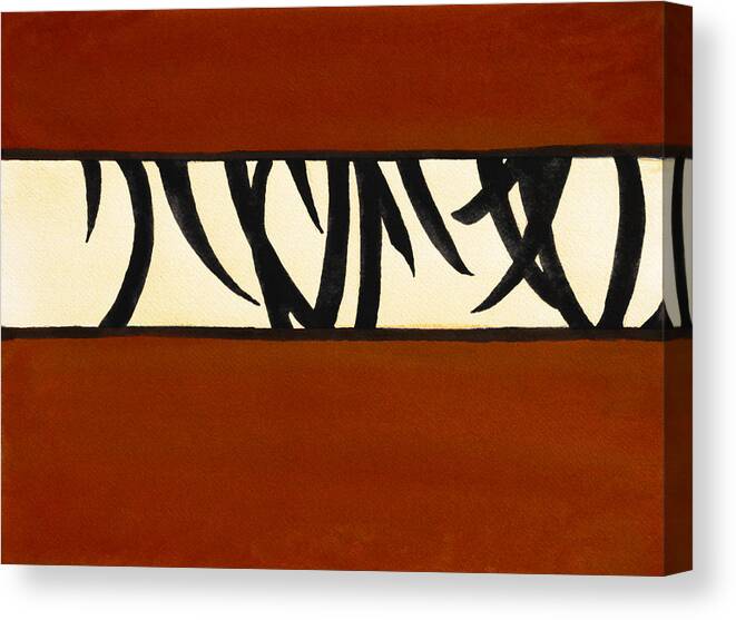 Abstract Canvas Print featuring the painting Brush Painting Abstract II by Heidi E Nelson