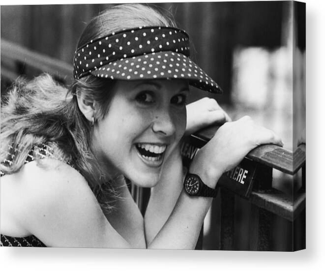 1980-1989 Canvas Print featuring the photograph Carrie Fisher by Express