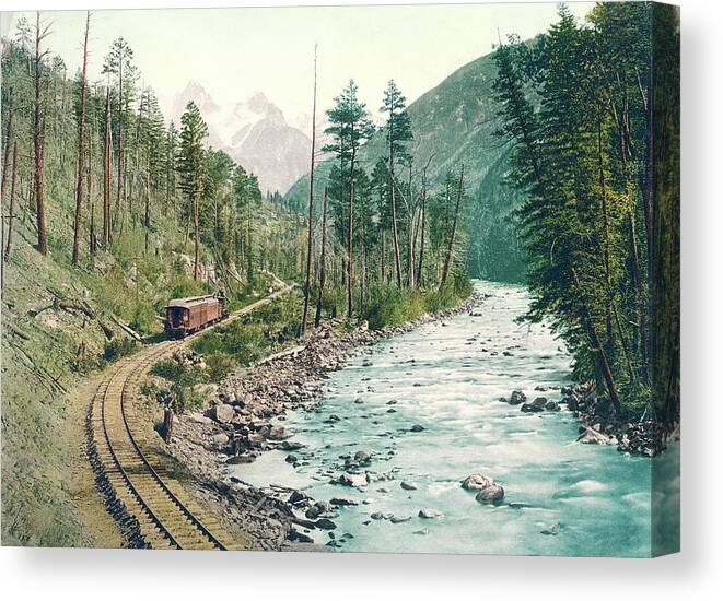 Colorado Canvas Print featuring the photograph Colorado Needle Mountains, Canon of the Rio Ias Animus by Detroit Photographic Company