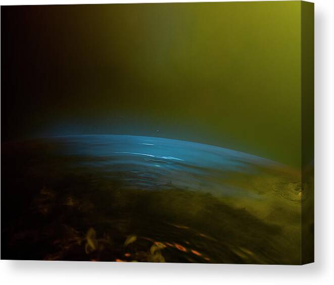 Curve Canvas Print featuring the photograph Colour Abstract Liquid, Dry Ice Image by Jonathan Knowles