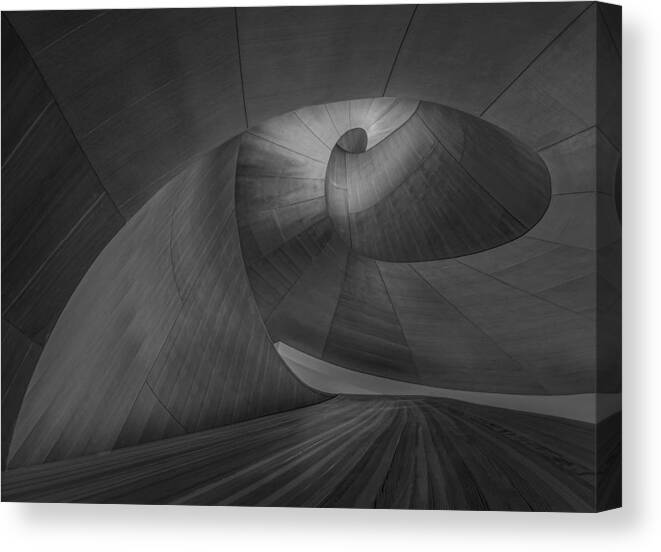 Curve Canvas Print featuring the photograph Curve On The Staircase by Molly Fu