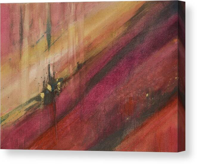 Watercolor Canvas Print featuring the painting Descent by Judith Levins