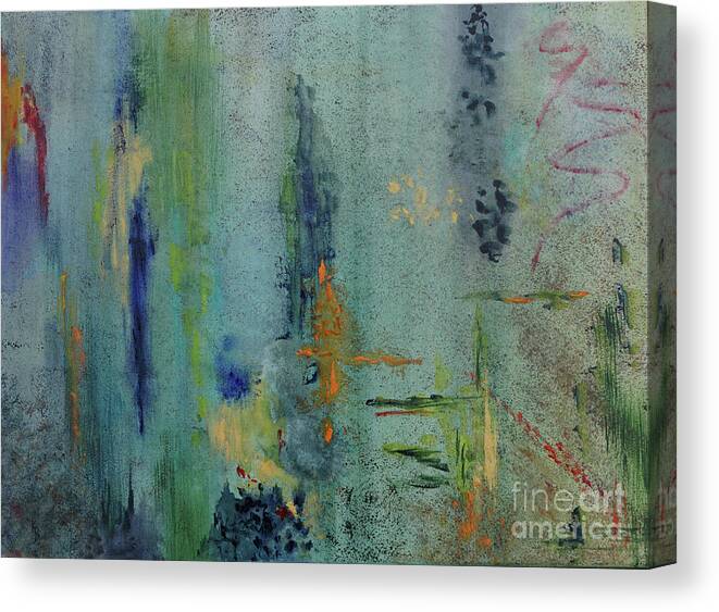 Abstract Canvas Print featuring the painting Dreaming #3 by Karen Fleschler