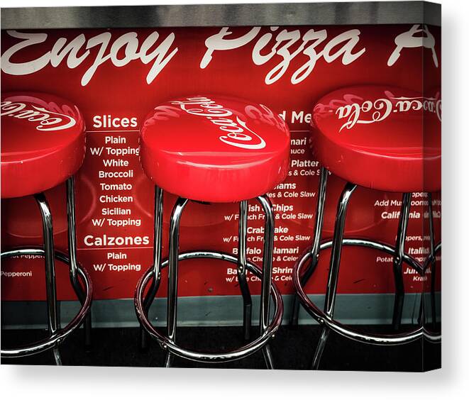 Beach Canvas Print featuring the photograph Enjoy Pizza And A Coke by Steve Stanger