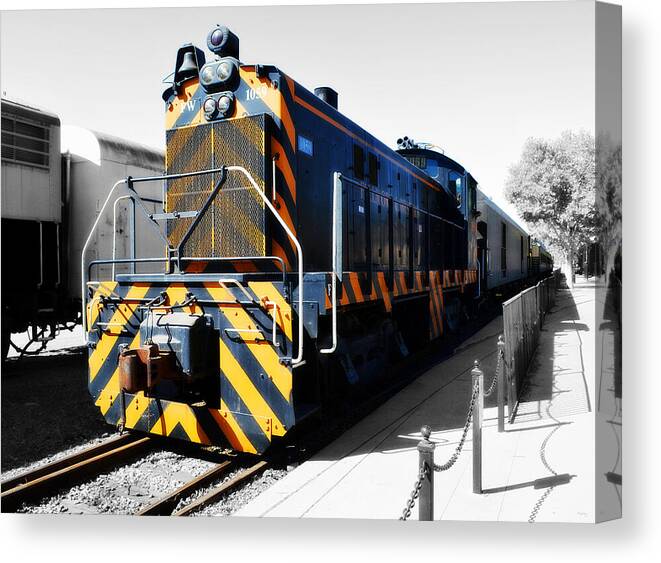 Train Canvas Print featuring the photograph Fillmore And Western Railway Train ALCO S6 by Glenn McCarthy Art and Photography